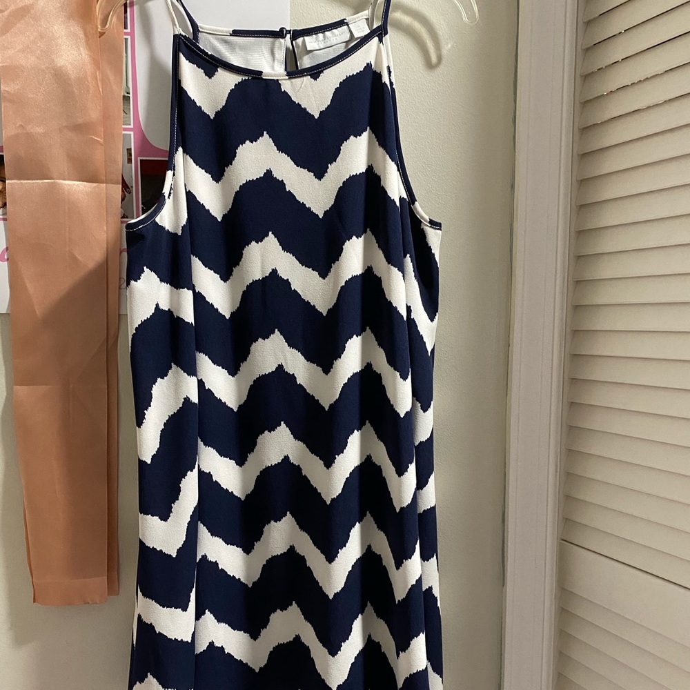 Navy blue and white dress from New York & Company